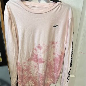 Holliater Pink Tie-Dye Long Sleeve Shirt